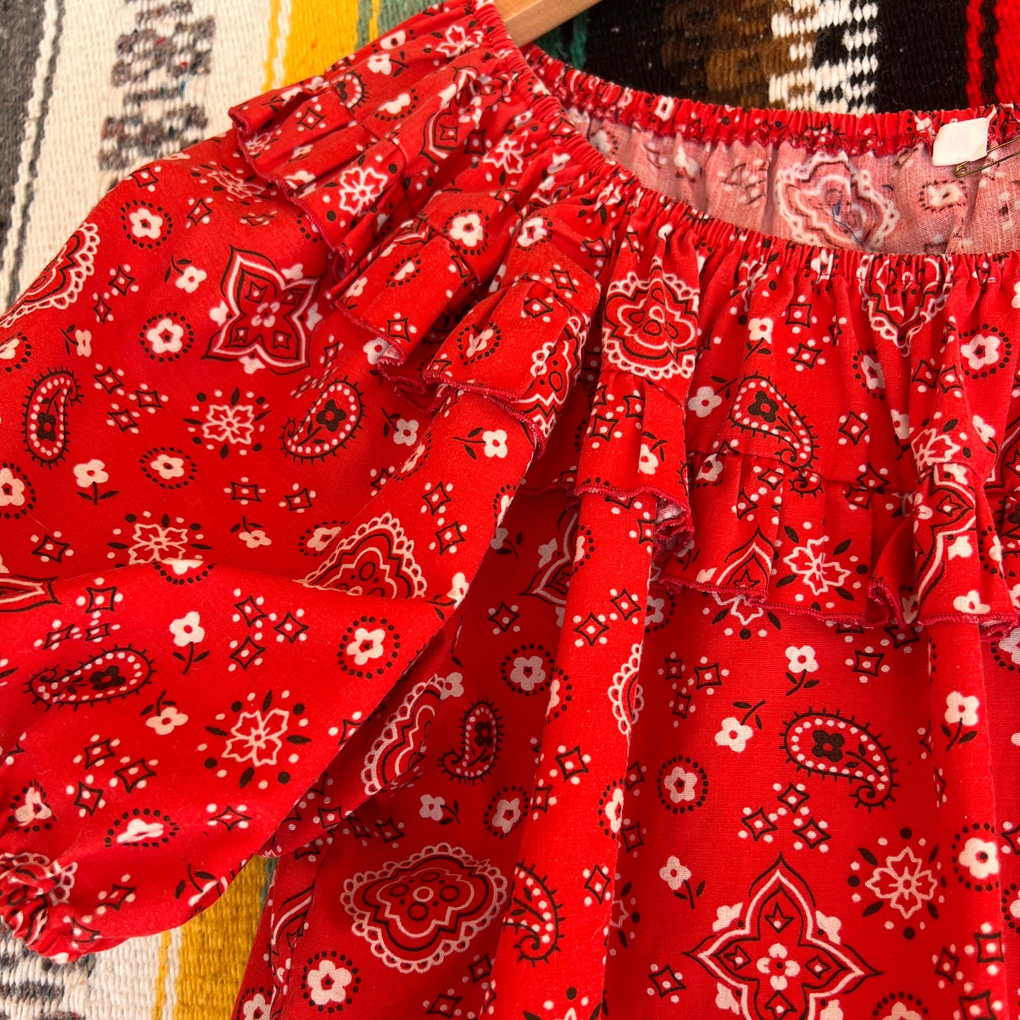Top Red Paisley Blouse