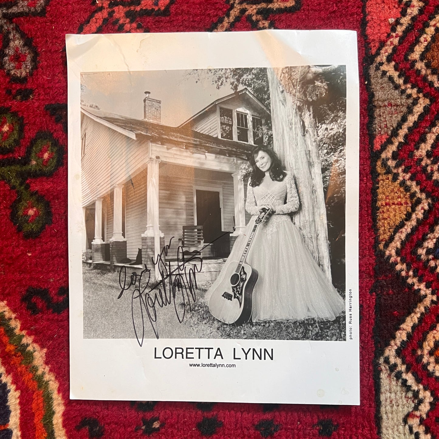 Framed Photo Autographed by Loretta Lynn