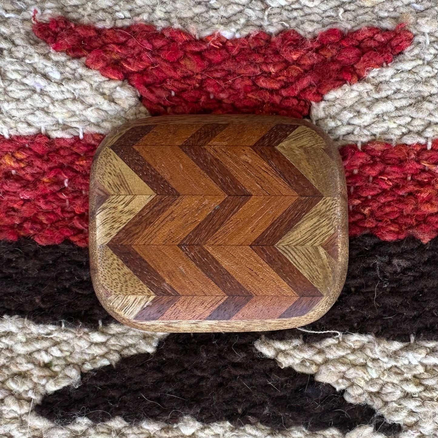 Belt Buckle Wooden Chevron