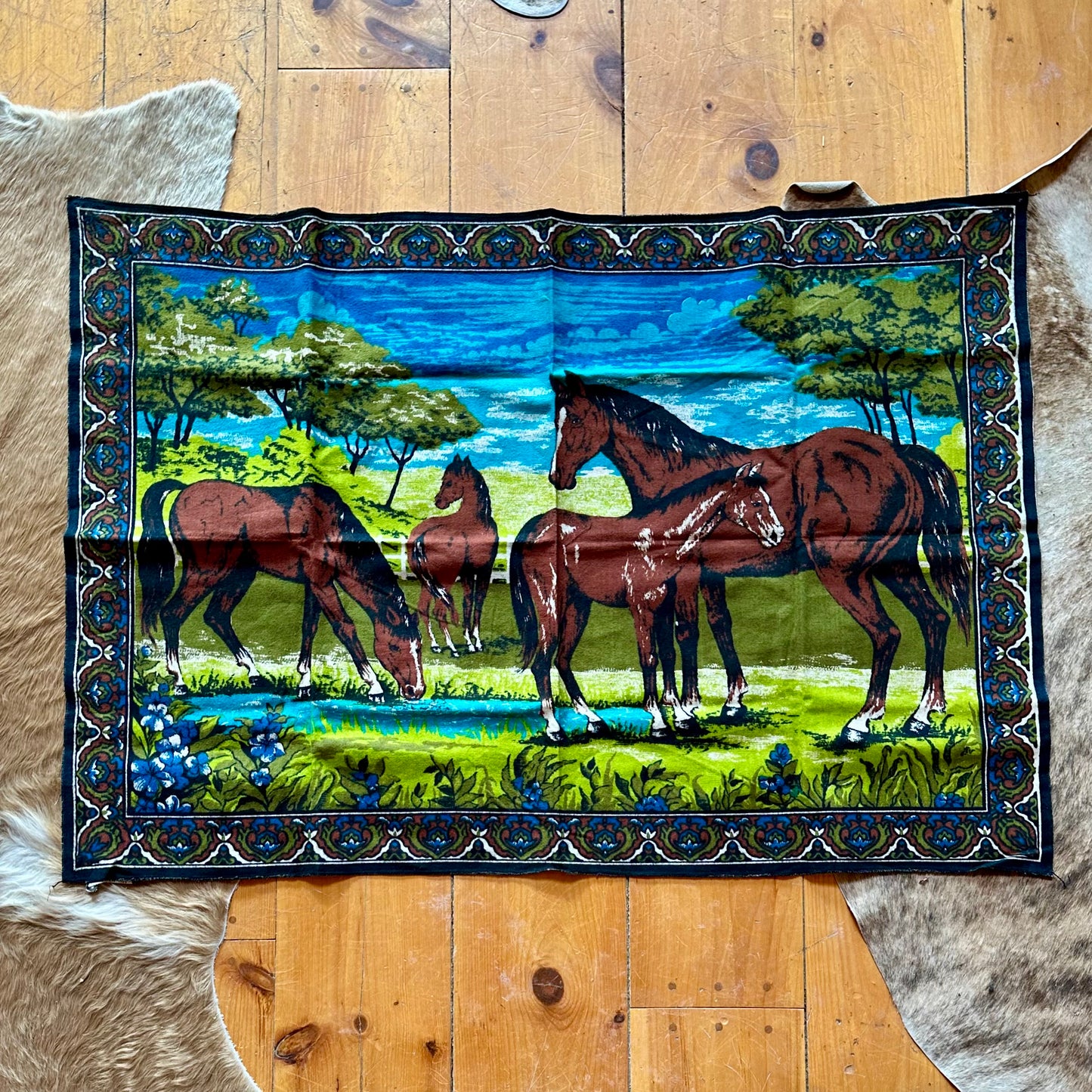 Tapestry Horse Scene