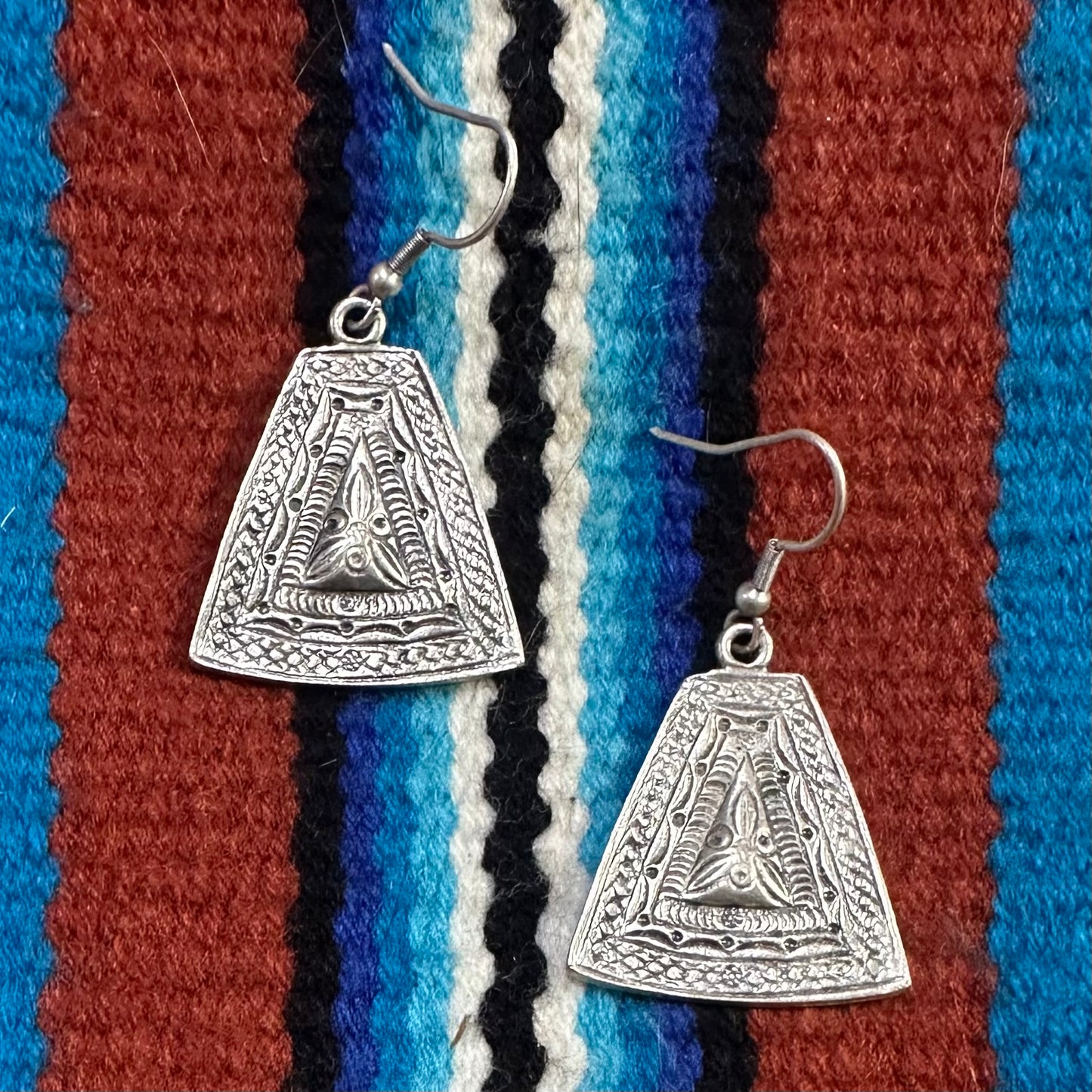 Earrings Stamped Triangle