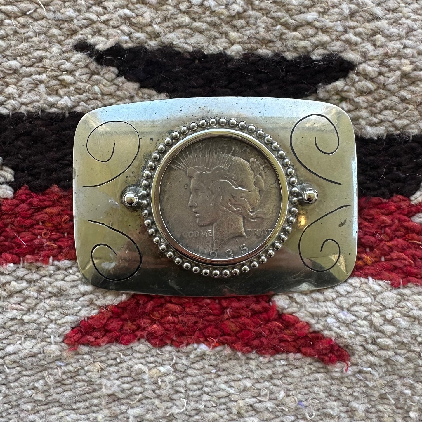 Belt Buckle Liberty Coin