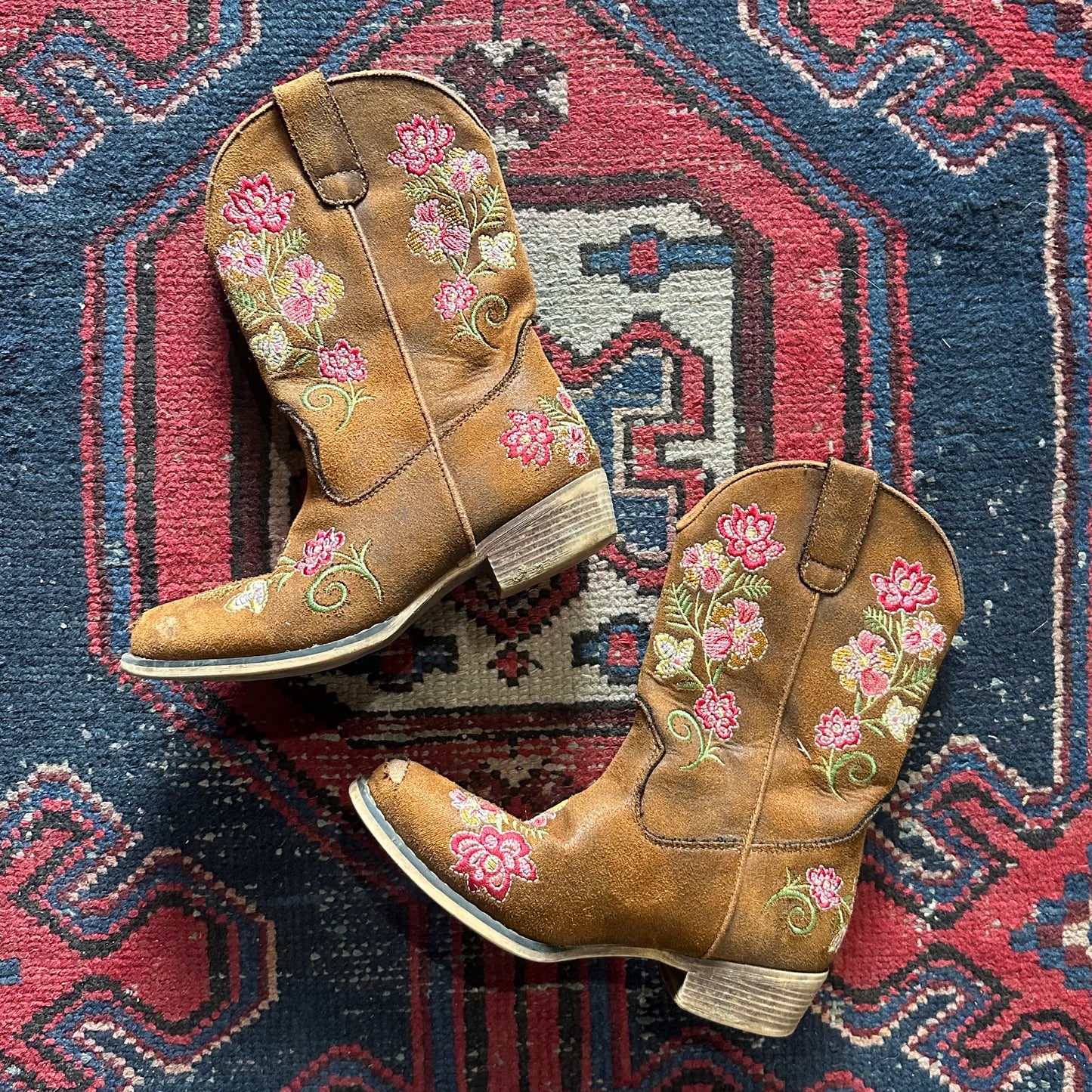 Western Boots Roper Flowers 12