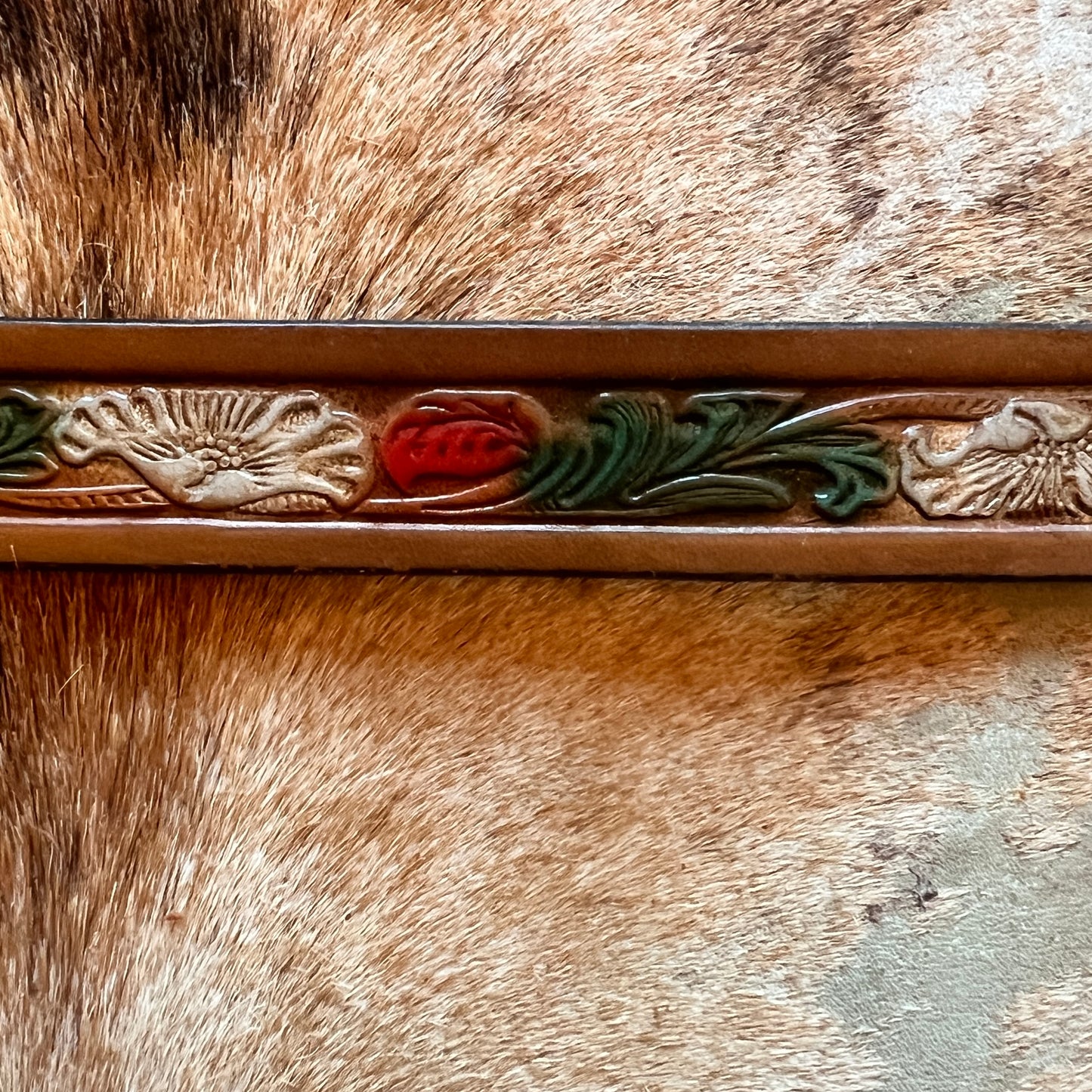 Belt Embossed Red, Green, White