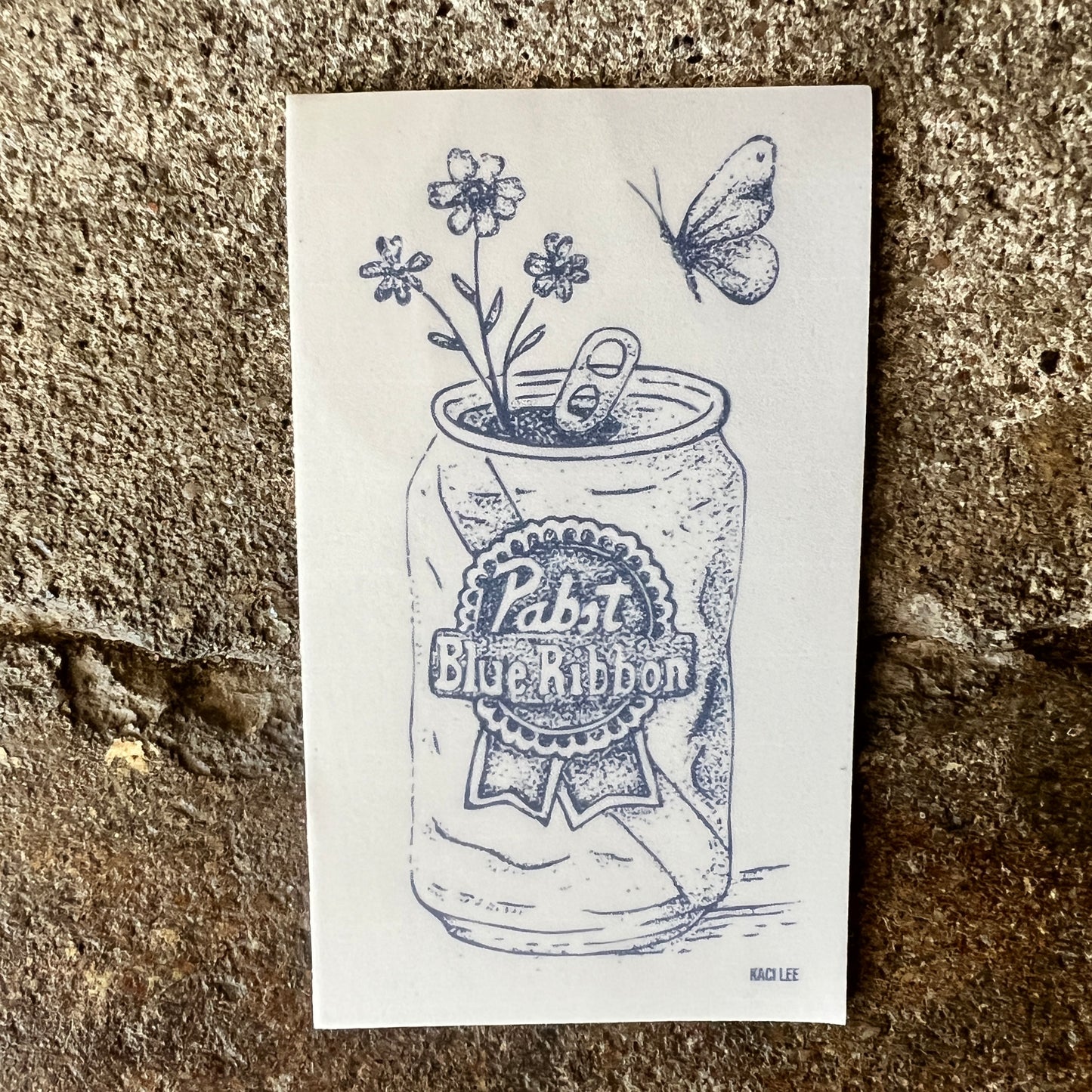 Blue Ribbon Beer Sticker Kaci Fouts