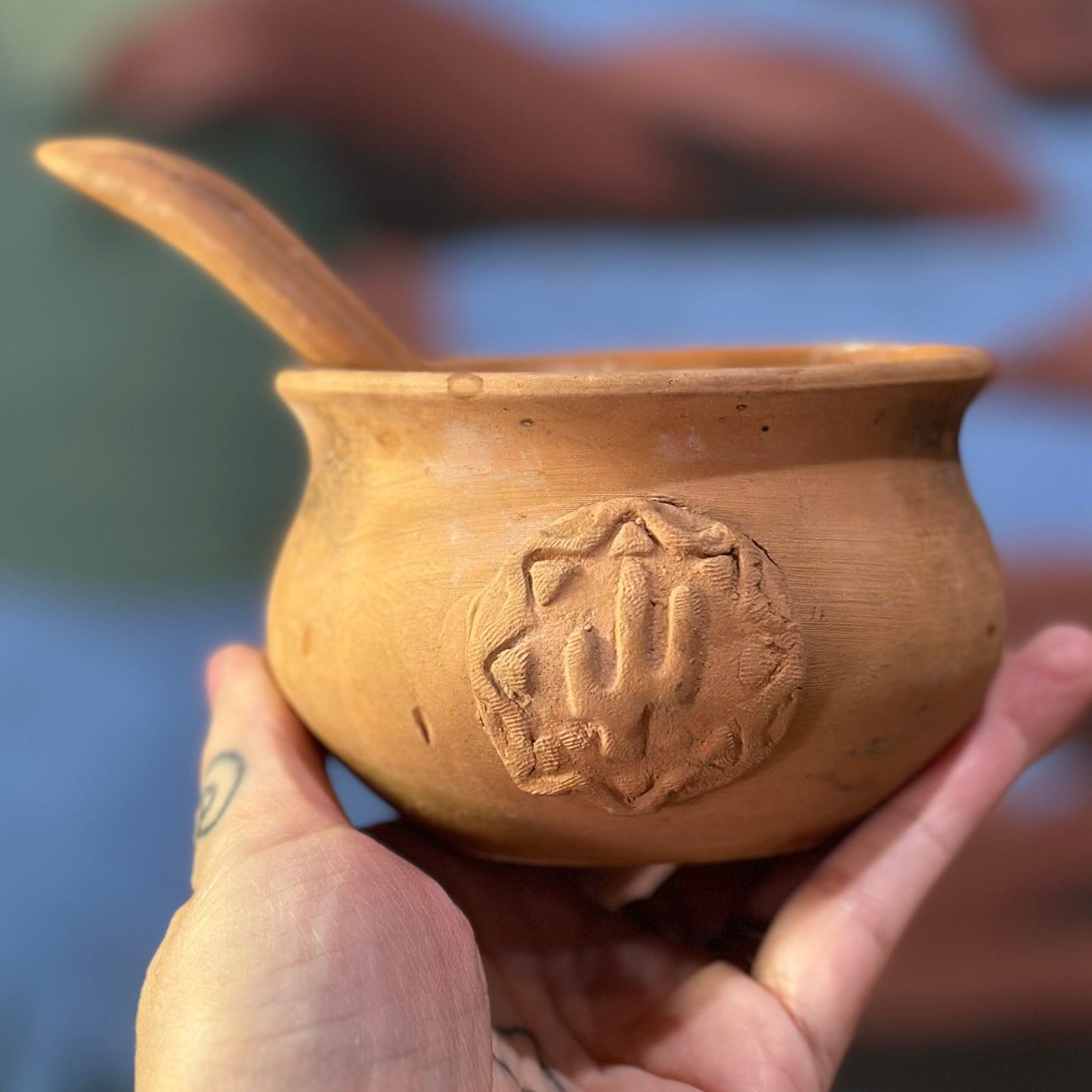 Bowl and Spoon Set Terracotta