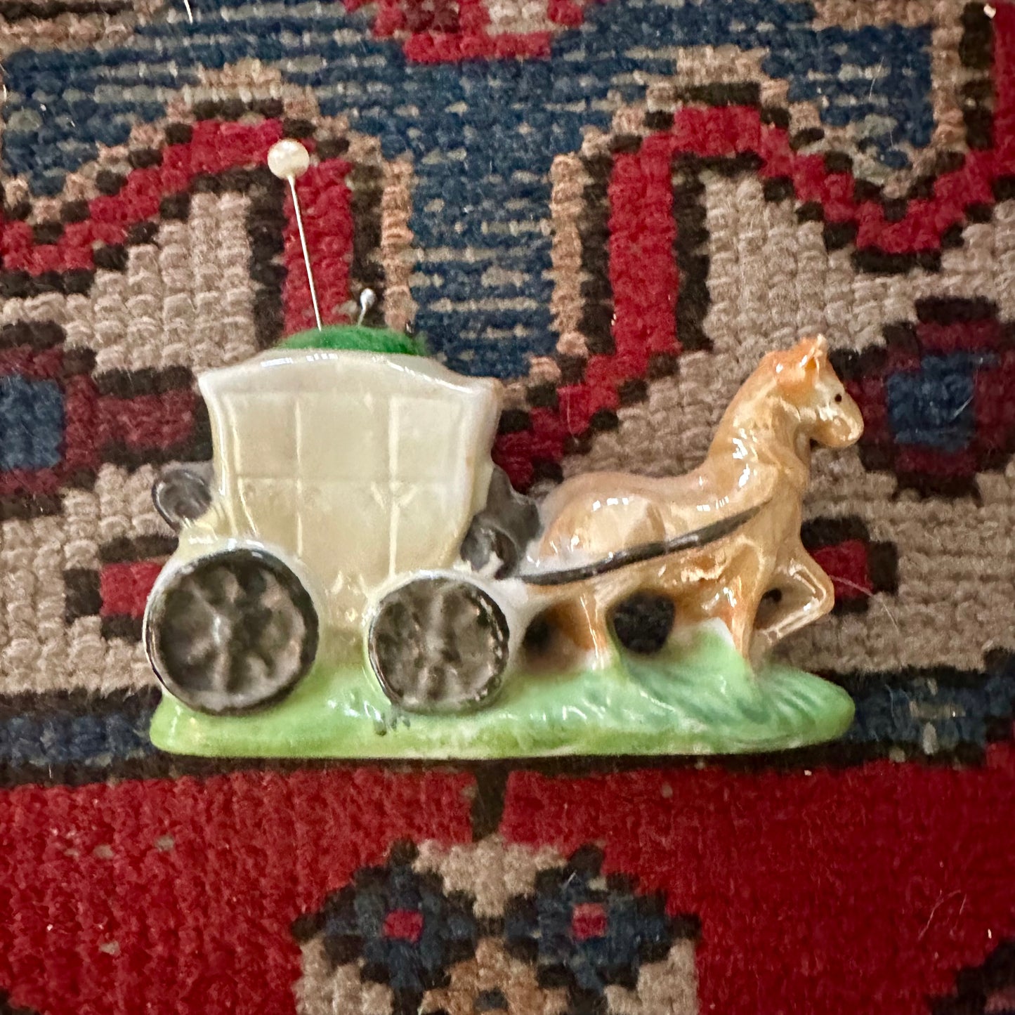 Figurine Wagon Pin Cushion