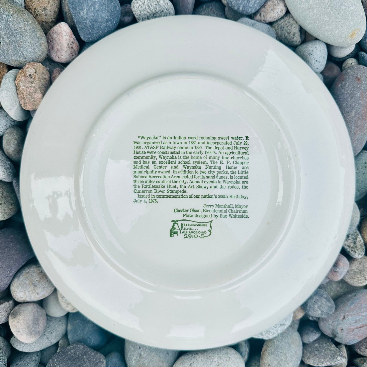 Decorative Plate Oklahoma Waynoka Bicentennial