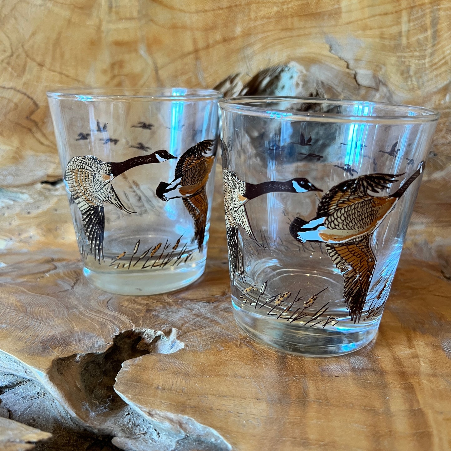 Glass Old Fashioned Geese