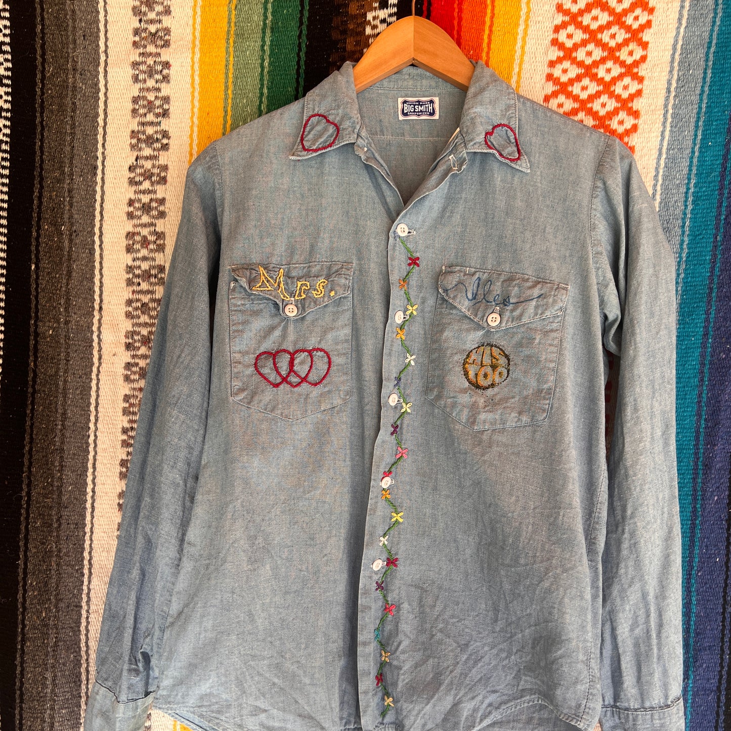 Button Down Big Smith LS Embroidered