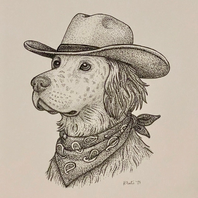Good Boy 7.5x10 Drawing Kaci Fouts Art