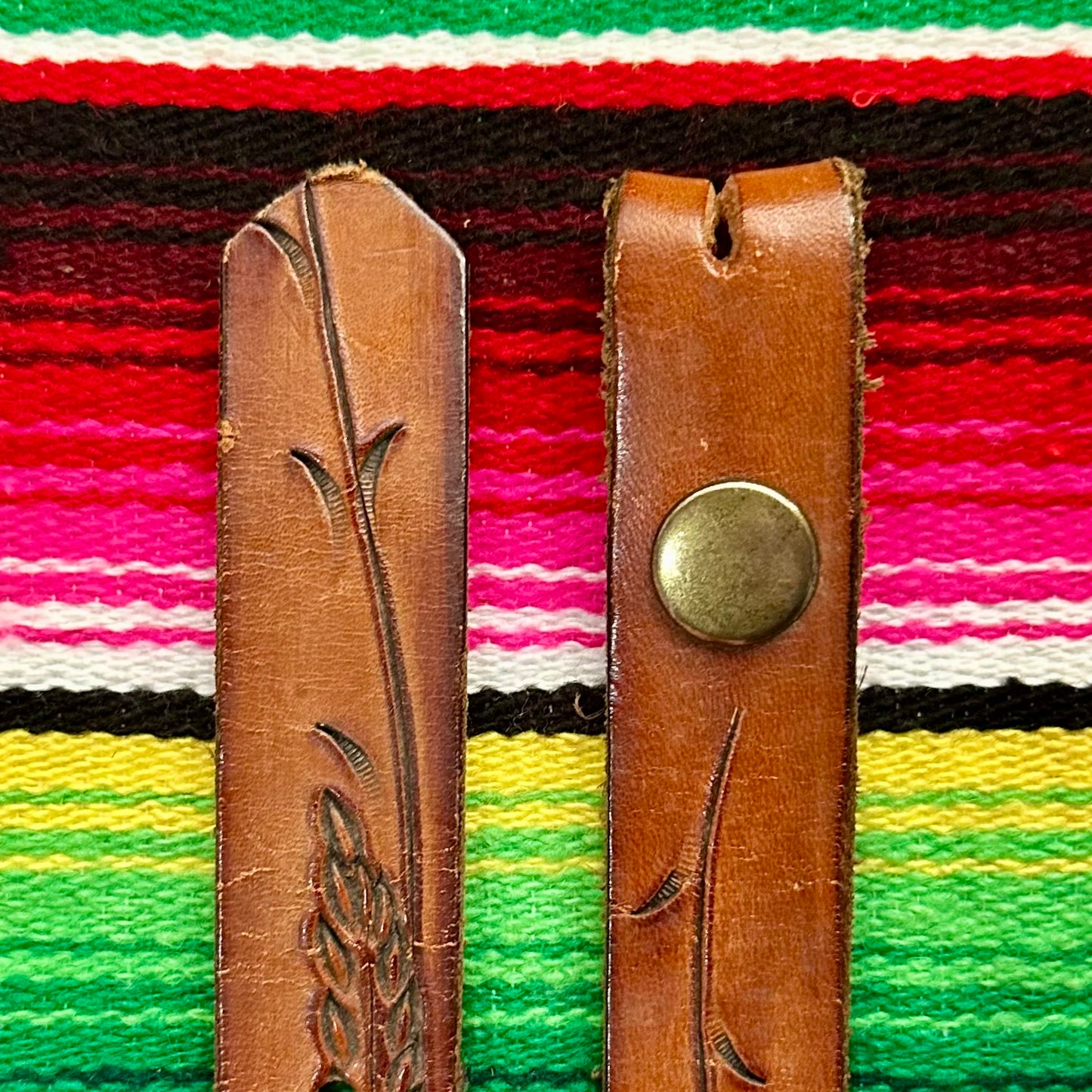 Belt Wheat Design Leather