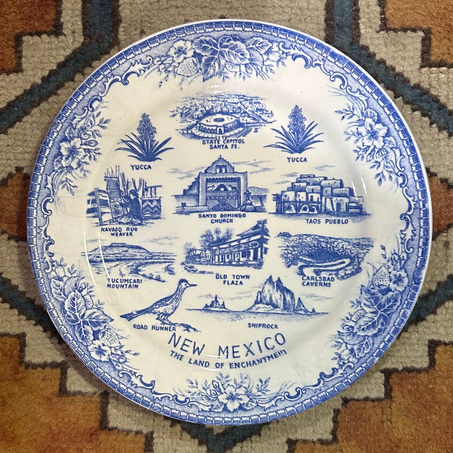 Decorative Plate New Mexico Blue