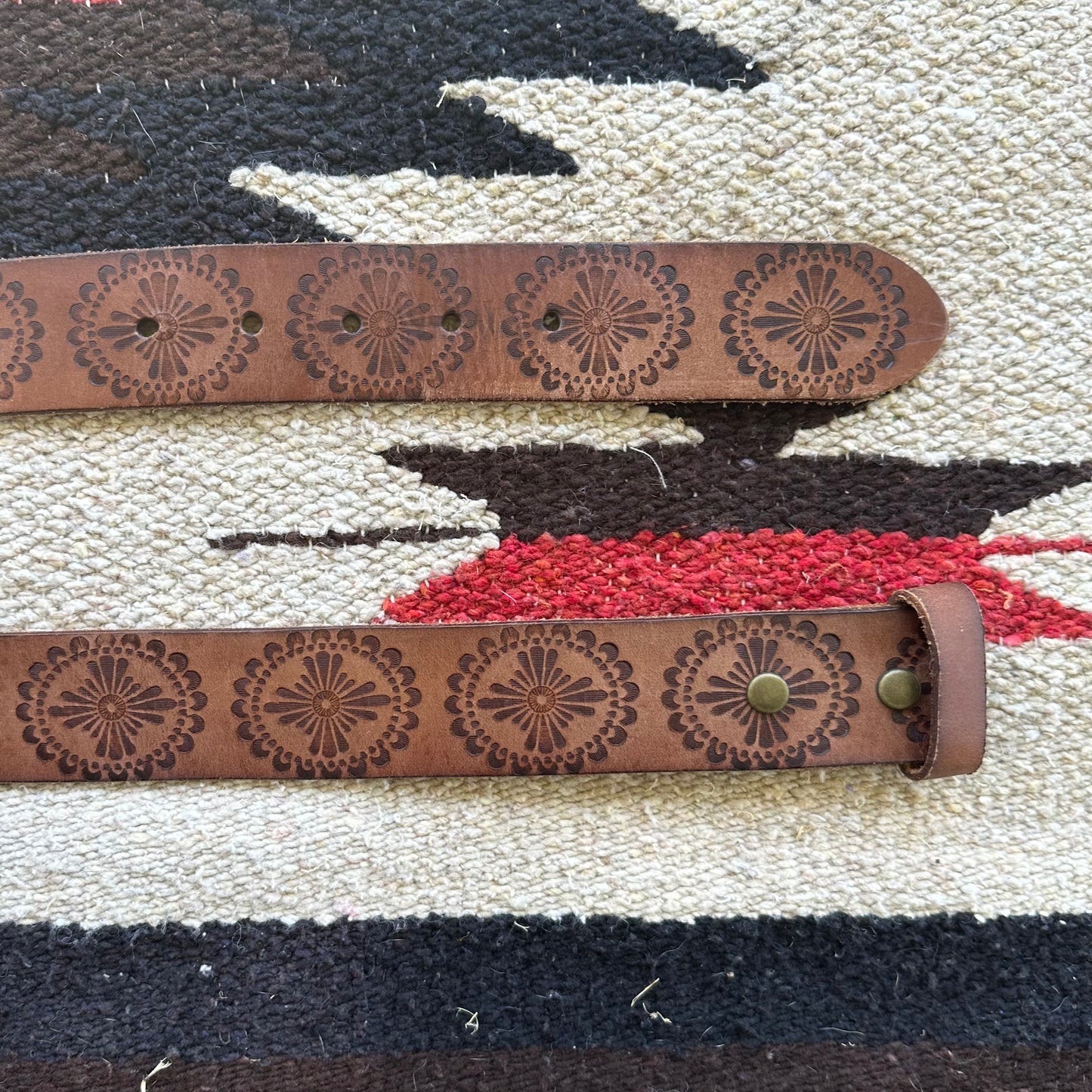 Belt Embossed Flower