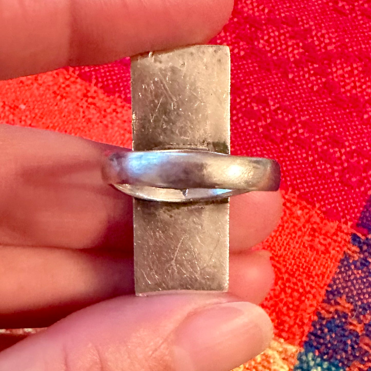 Ring Turquoise and Mother of Pearl Rectangle
