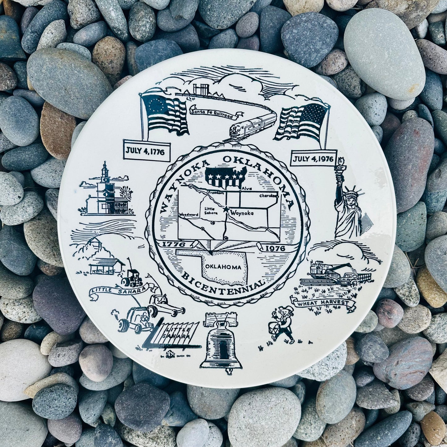 Decorative Plate Oklahoma Waynoka Bicentennial
