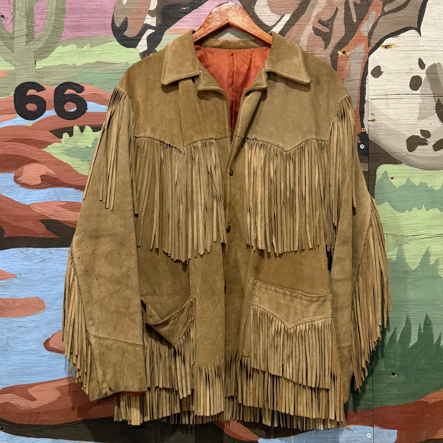 Jacket Suede Fringe Trego’s Westwear Size 40