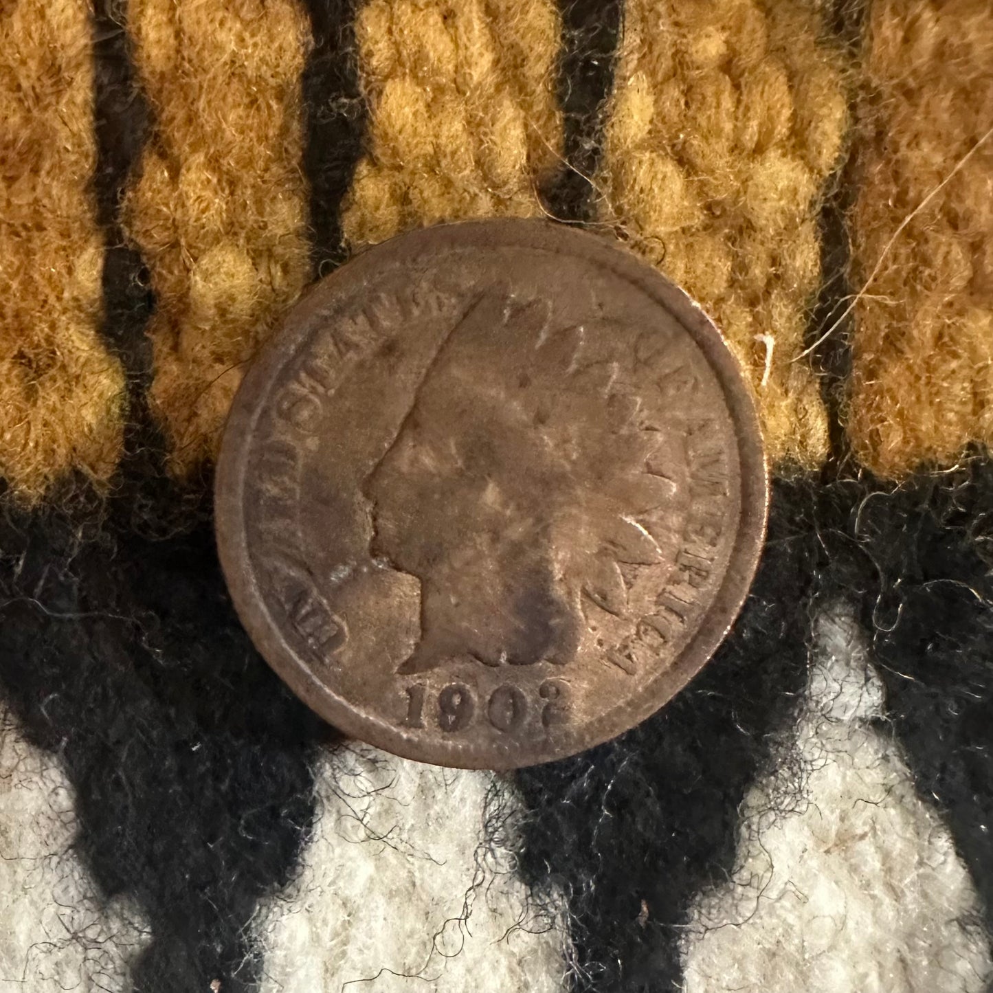 Button Cover 1902 Indian Head Coin