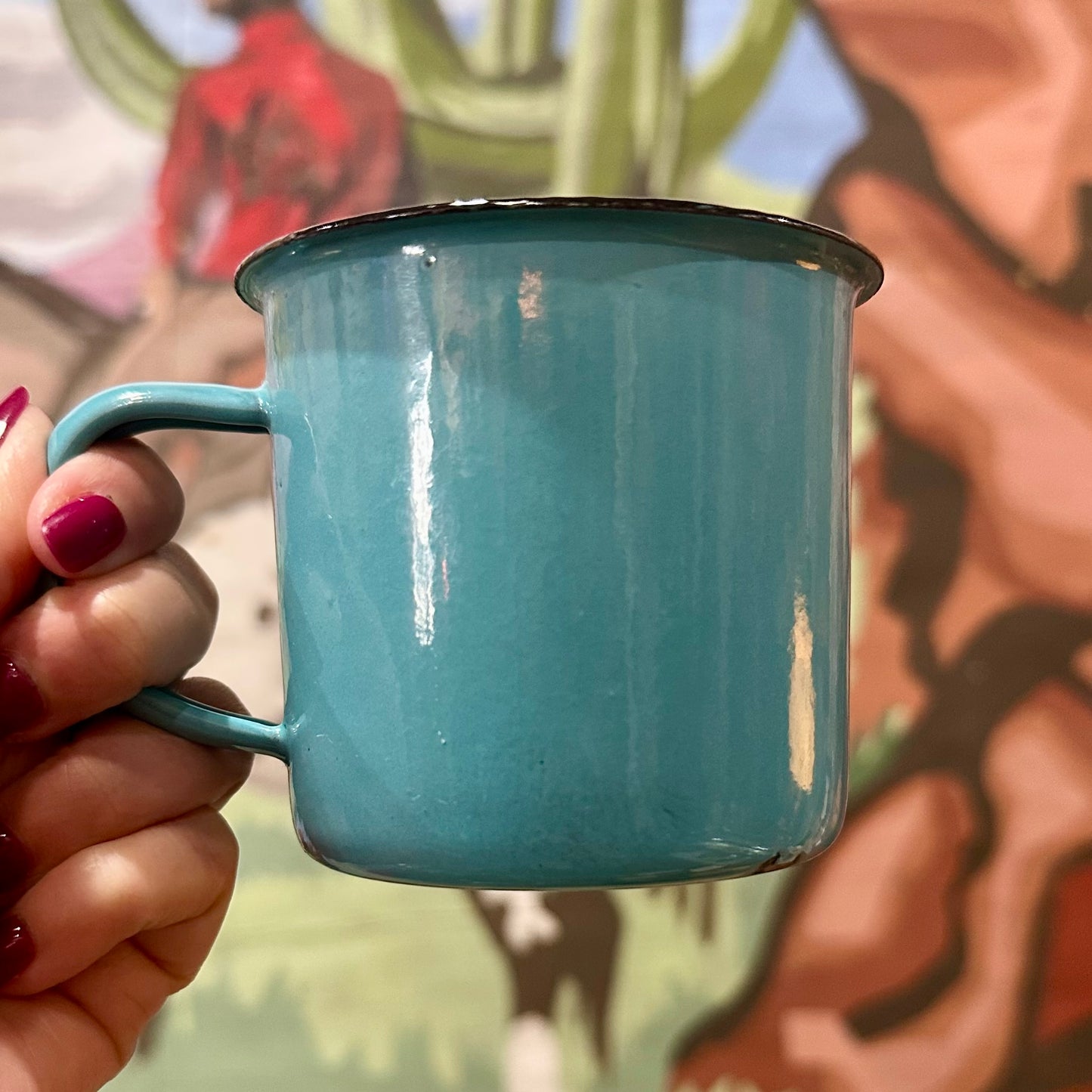 Mug Enamelware Teal