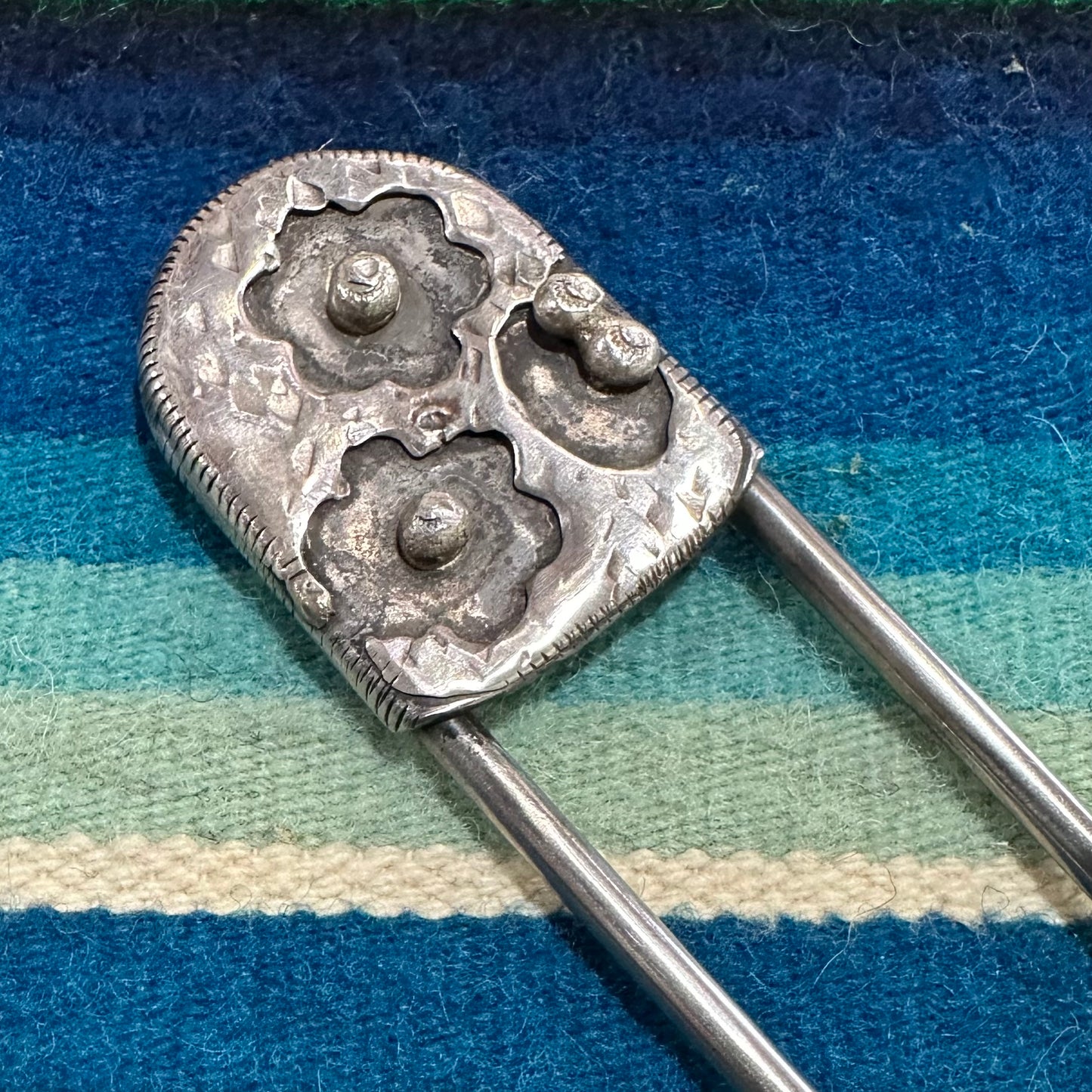Safety Pin with Flowers (925SP8)