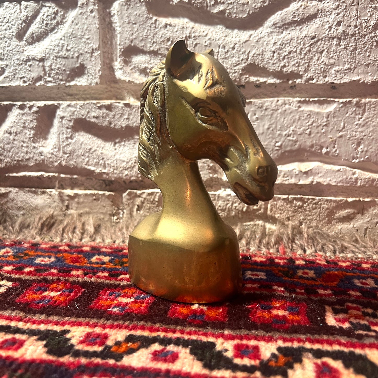 Figurine Vintage Solid Brass Horse Head