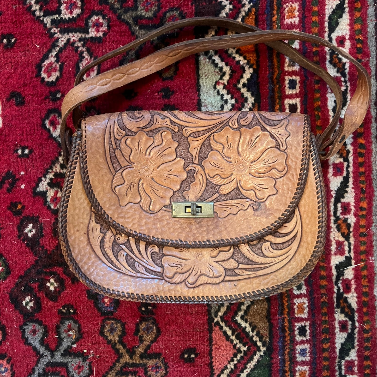 Bag Floral Tooled