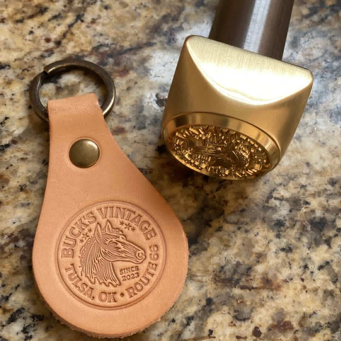 Buck’s Vintage Leather Key Tag