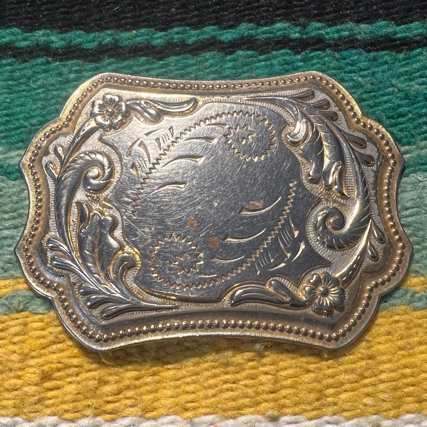 Belt Buckle Floral Western