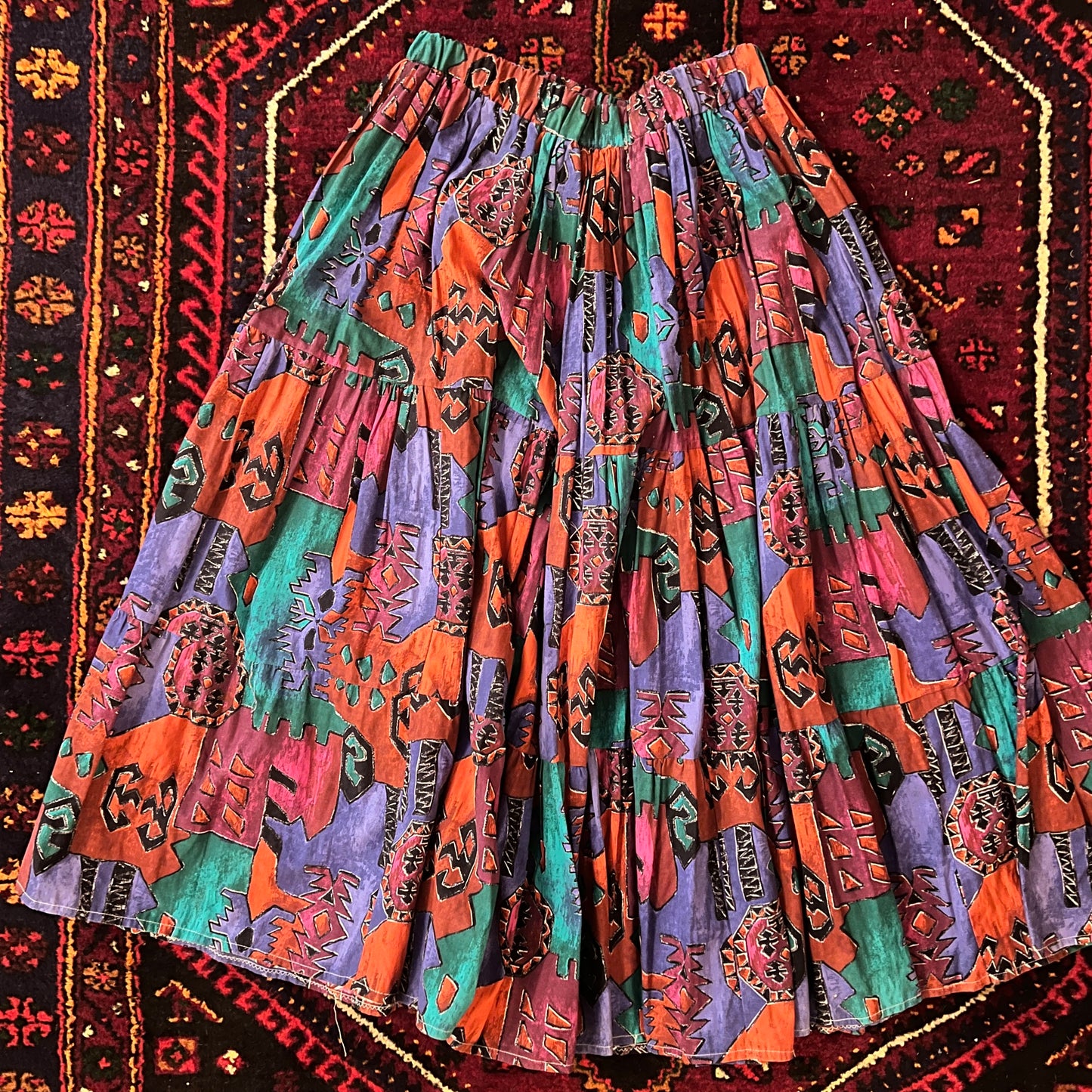 Skirt Southwest Design Elastic Waist