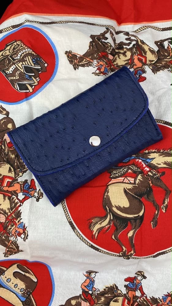 Wallet Ostrich Leather with Kangaroo Interior