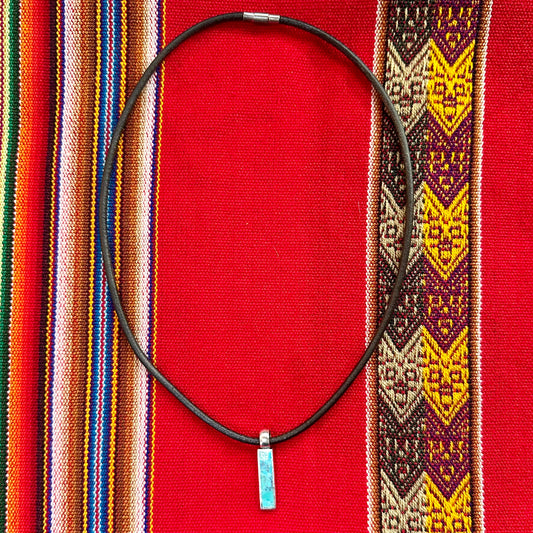 Turquoise Necklace with Leather Cord