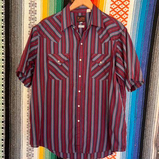 Pearl Snap SS Plains Large