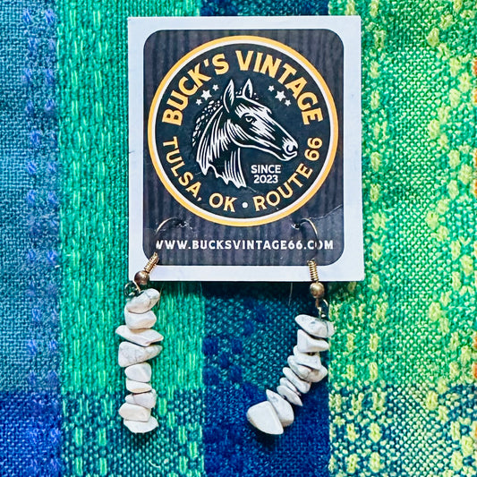 Earrings Howlite Drop Down