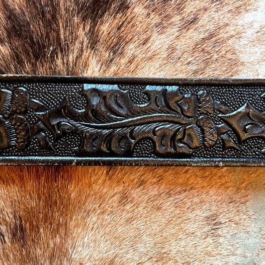 Belt Embossed Fall Leaves