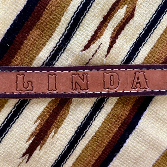 Belt Tooled Leather Linda