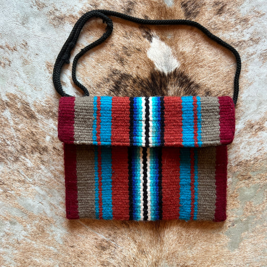 Bag Turquoise & Brown Stripe
