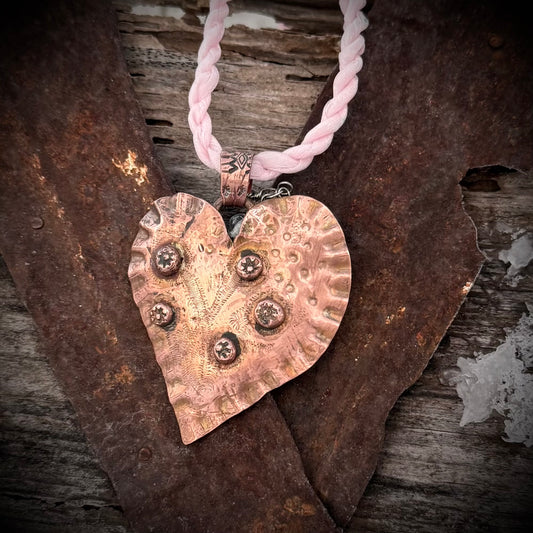 Necklace charm on corded ribbon to tie by Genuine Oklahoma Souvenirs (V925-2)