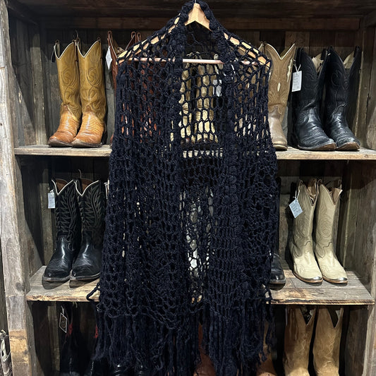 Sweater Crochet Shaw Long