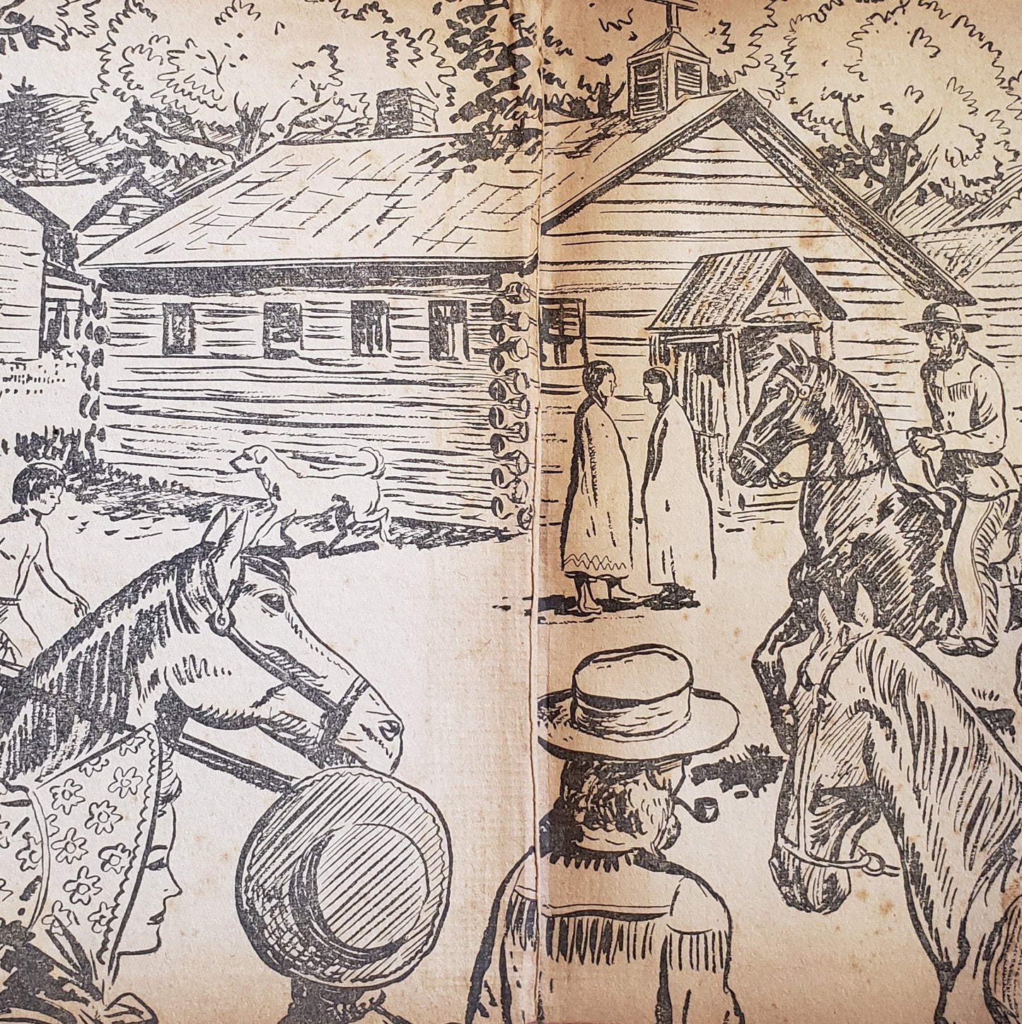 1950 Zane Grey's The Spirit of the Border Book with Illustrations