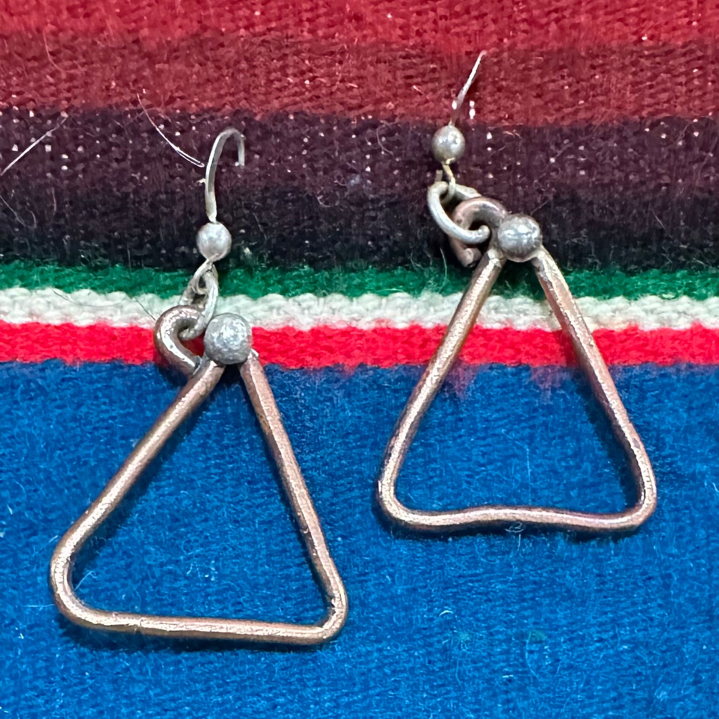Earrings Copper Triangle by Genuine Oklahoma Souvenirs (925ED16)