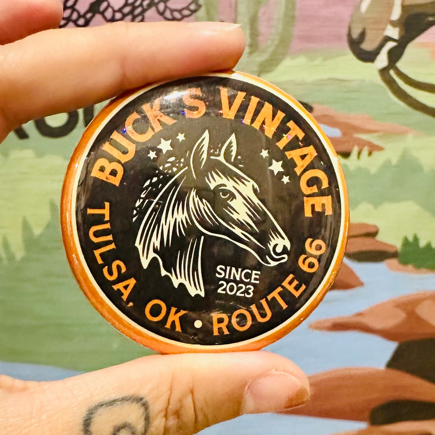 Buck’s Vintage Round Magnet