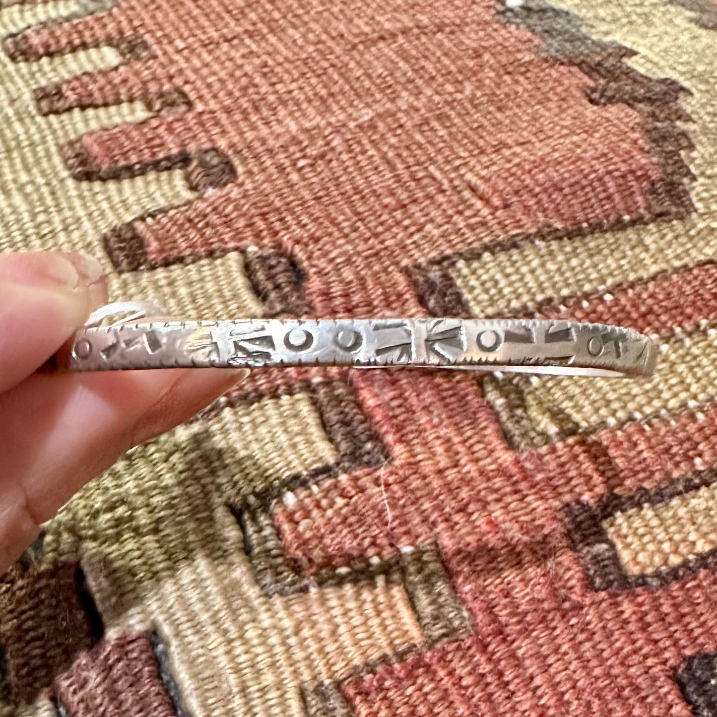 Cuff 1/2 Round Stamped Sterling Silver by Genuine Oklahoma Souvenirs (925CS12)