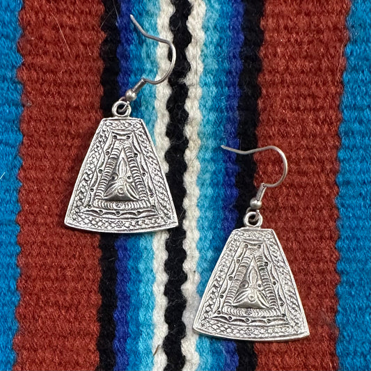 Earrings Stamped Triangle