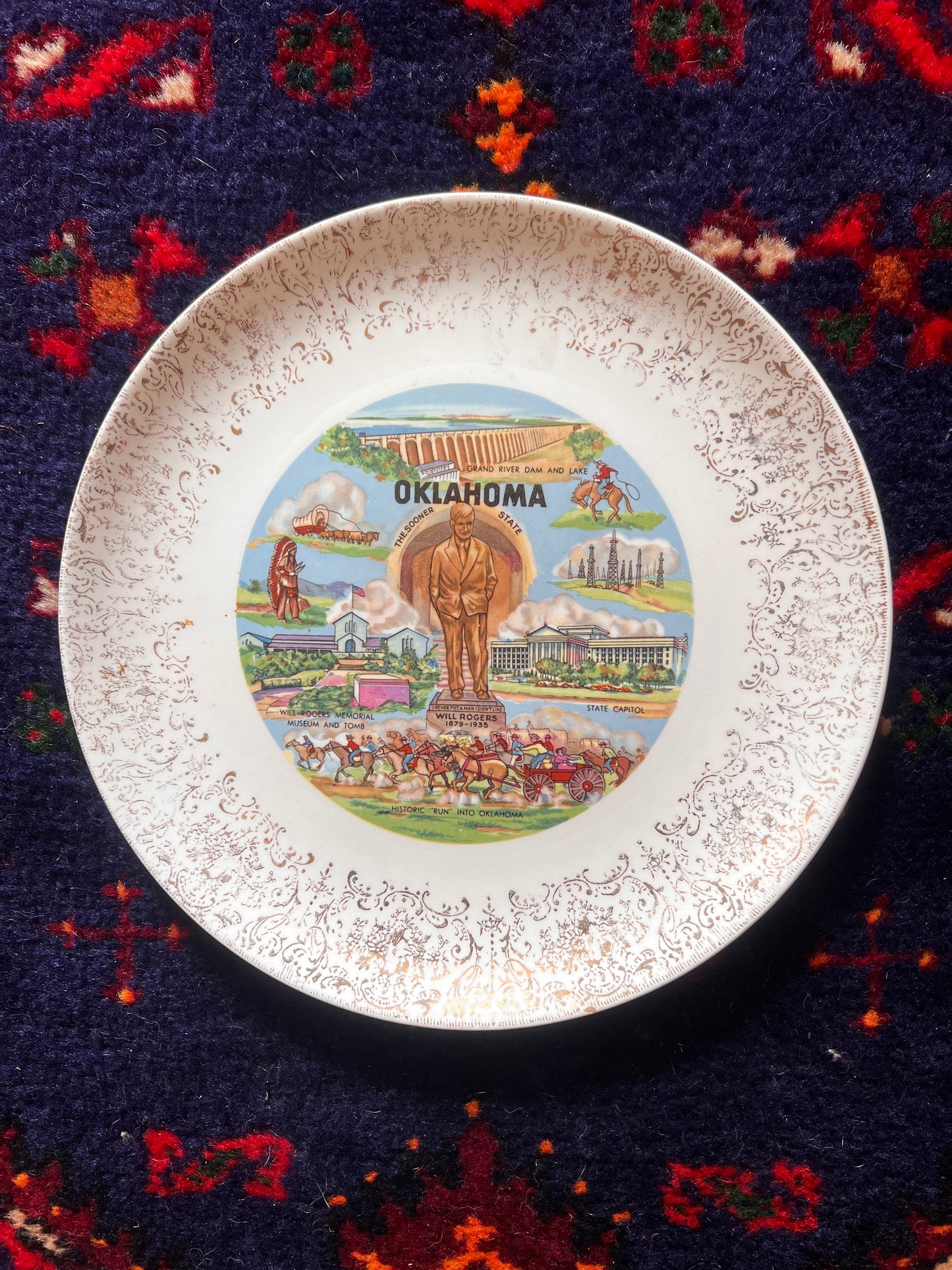 Decorative Plate Oklahoma The Sooner State