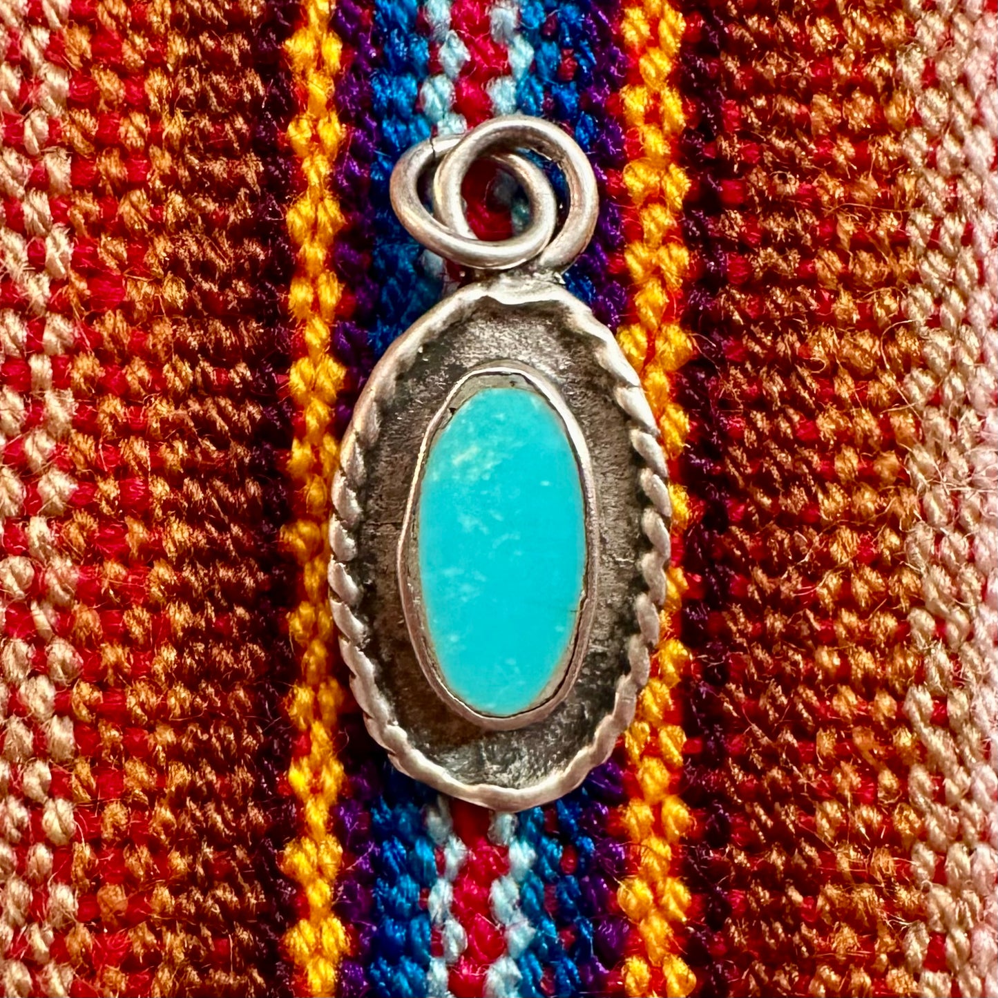 Small Turquoise and Sterling Pendant