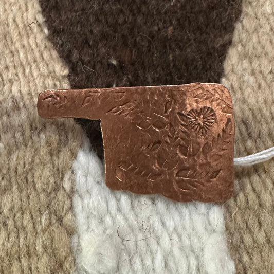 Pin Copper Heart Star by Genuine Oklahoma Souvenirs (925P4)