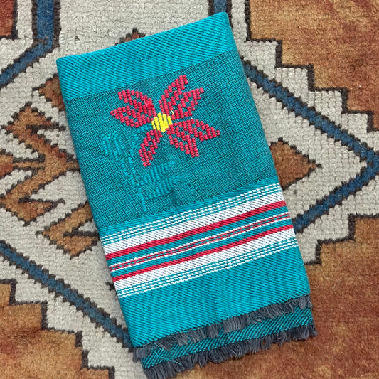Kitchen Towel Teal with Flower