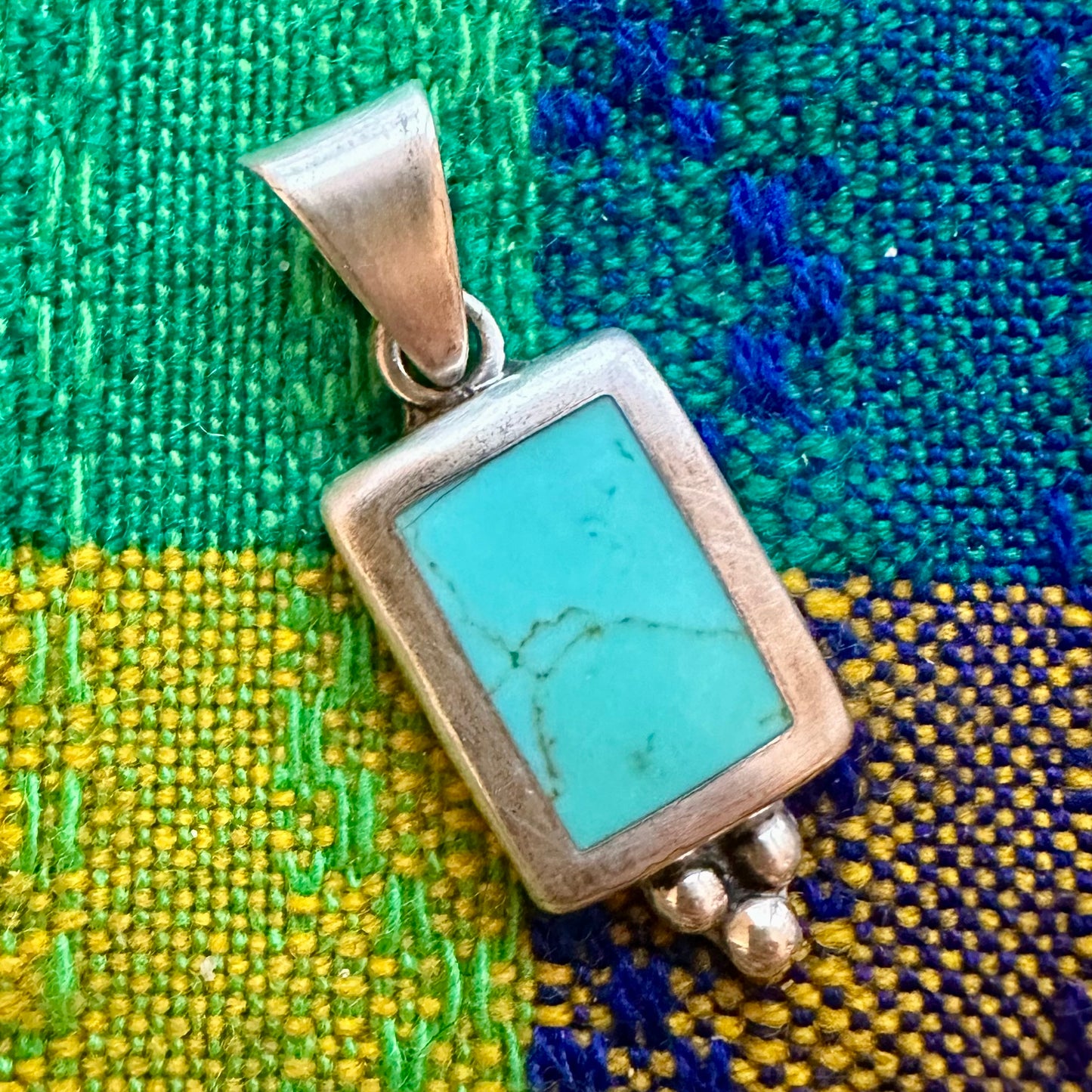 Sterling Silver Turquoise Southwest Pendant