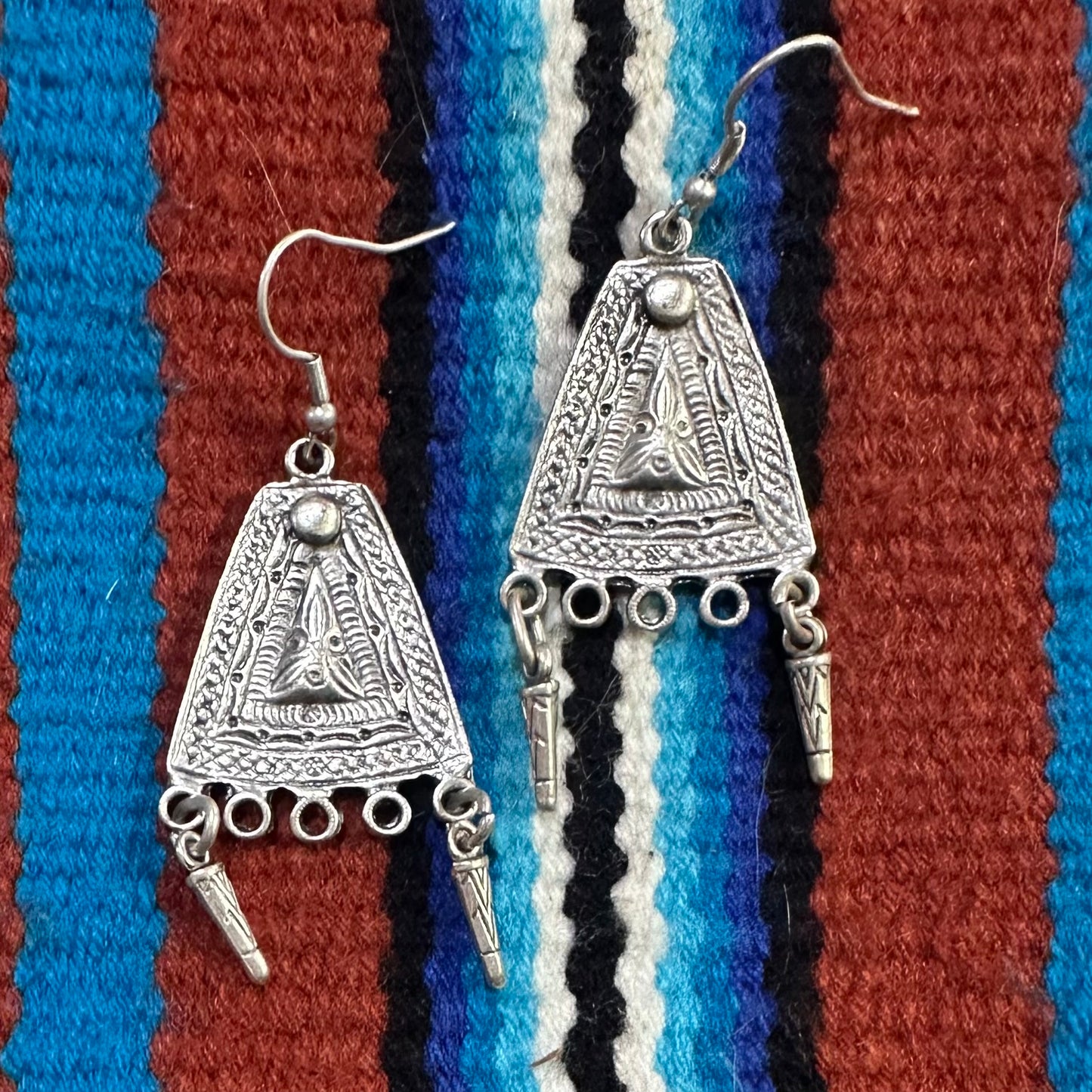 Earrings Stamped Triangle