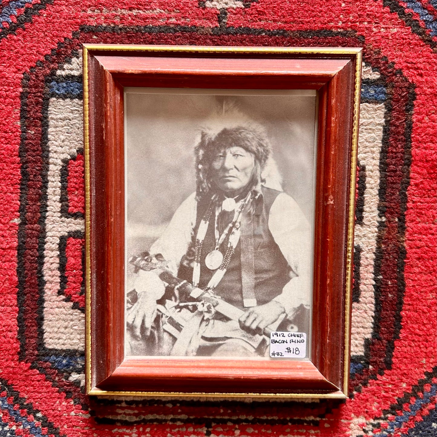 Framed 1912 Chief Bacon Rind
